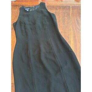 Charter Club Womens Dress Sz 10‎ Black Sleeveless Knee Length Sheath LBD